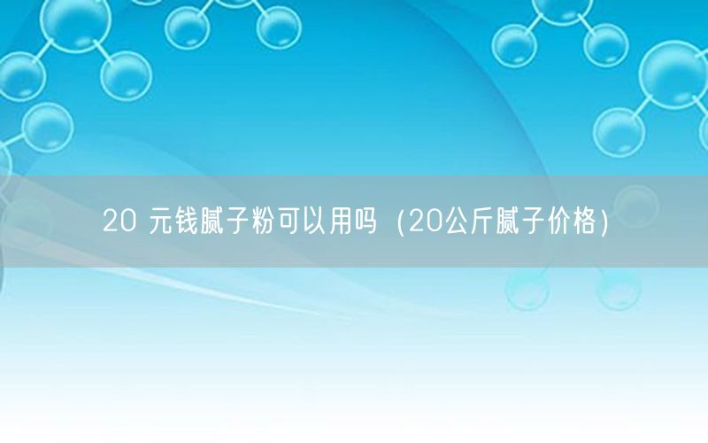 20 元钱腻子粉可以用吗（20公斤腻子价格）