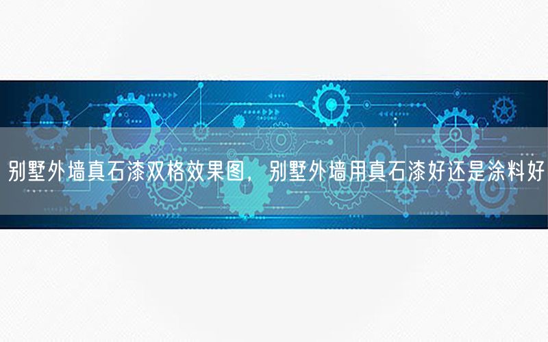 别墅外墙真石漆双格效果图，别墅外墙用真石漆好还是涂料好