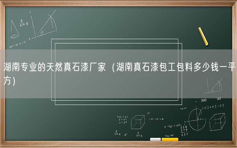 湖南专业的天然真石漆厂家（湖南真石漆包工包料多少钱一平方）