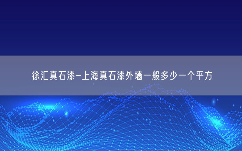 徐汇真石漆-上海真石漆外墙一般多少一个平方