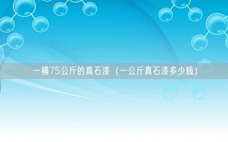 一桶75公斤的真石漆（一公斤真石漆多少钱）