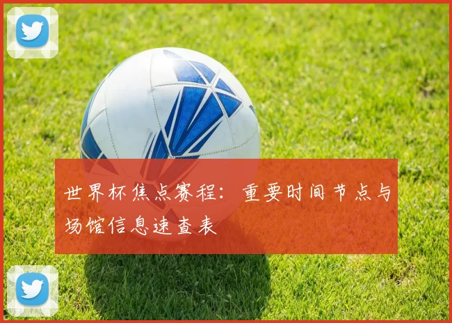 世界杯焦点赛程：重要时间节点与场馆信息速查表
